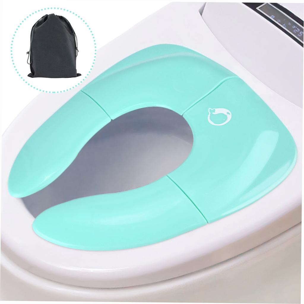 Eccomum Sedile WC Pieghevole Portatile PP Lavabile Sedile WC con Cuscinetto Antiscivolo Fibbia Antiscivolo