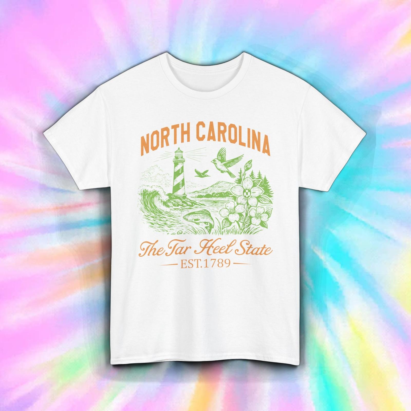 Vintage North Carolina Shirt | Tar Heel State Lighthouse Beach Tee S-5XL XL