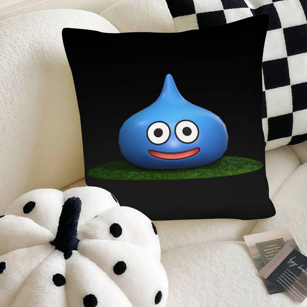 Game Dragon Quest Rocket Slime Pillow Case Fashion Square Pillowcase Bedroom Sofa Room Ins Decoration Leisure