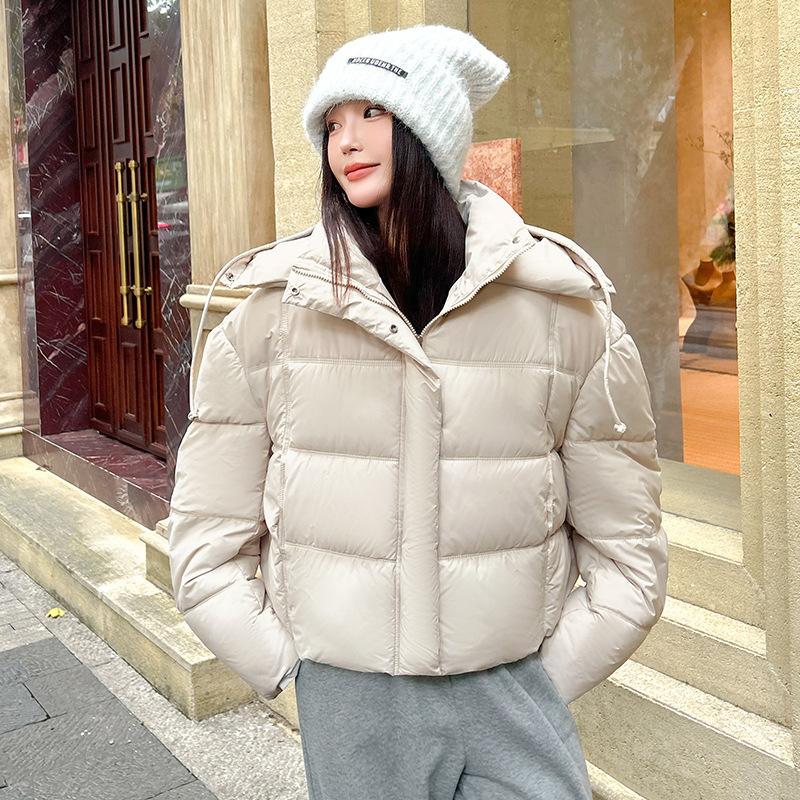 

Women s cotton-padded clothes are loose and thin, loose and warm, fluffy bread clothes, short lazy down cotton clothes, winter. S бежевый