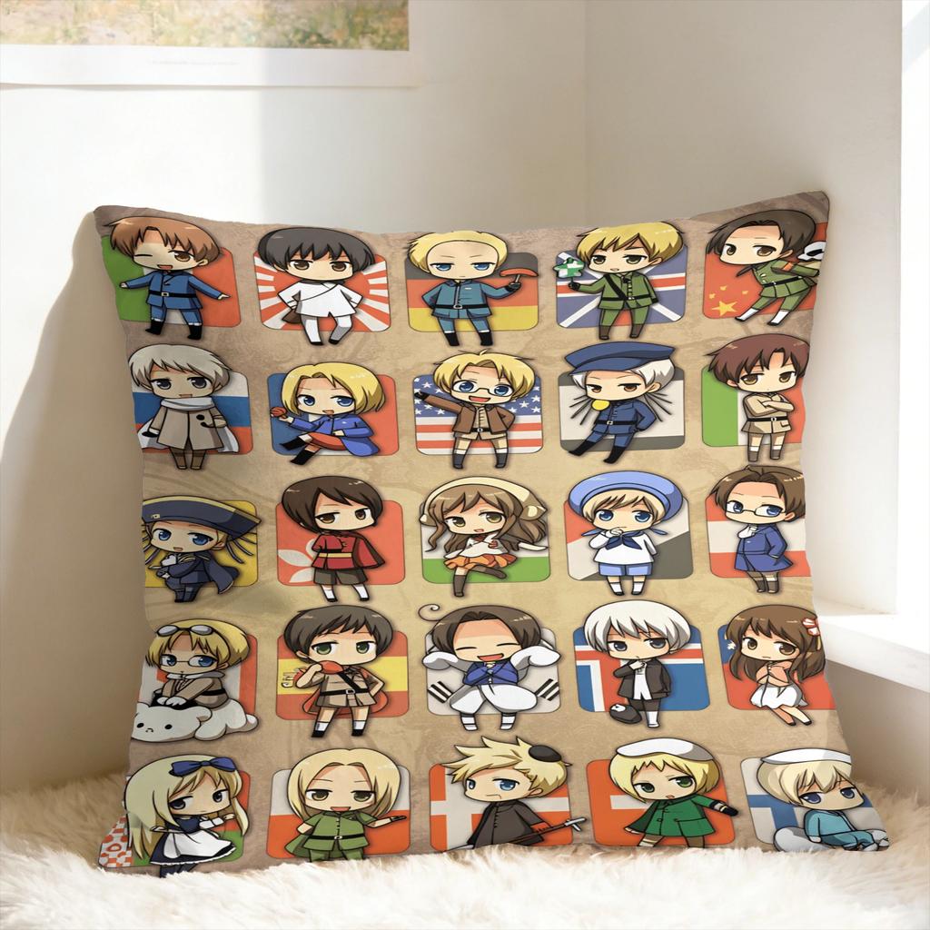 Aph Hetalia Anime Pillowcases Fashion Pillow Case For Living Room Chair Soft Pillow Cover