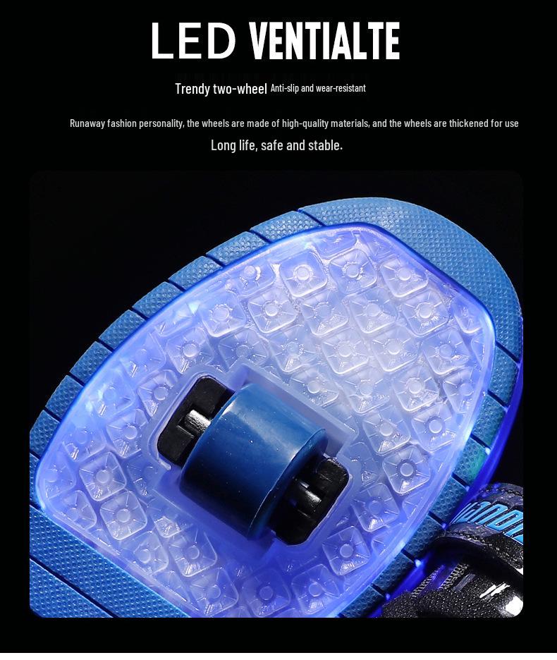 Children's Dynamic Electric Light-Up Roller Shoes with Single/Double Wheels