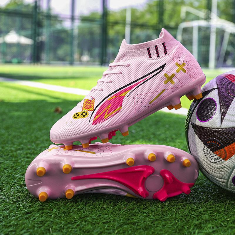 Spot 2025 New Graffiti Kids and Youth Soccer Boots Spike Broken Nail Competition Training Artificial Grass