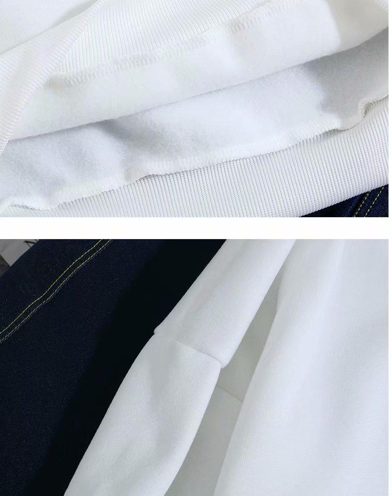 Pánská mikina s fleecovou podšívkou ve stylu 2024 - Ležérní volný střih na podzim a jaro