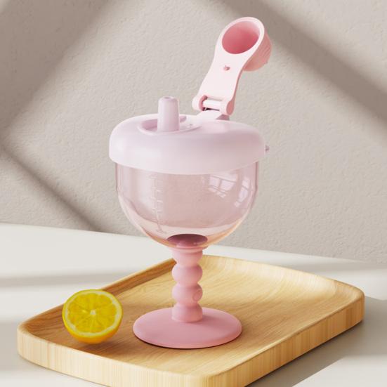 Becher mit Deckel, Strohhalm & Messmarkierungen, Auslaufsicher, Reisebecher, Kinder-Trinkbecher für Party, Geburtstag & Outdoor