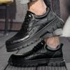 Casual men's leather shoes Elegant gentleman style Daily office  Outdoor leisure business party High quality Classic Black shoes
