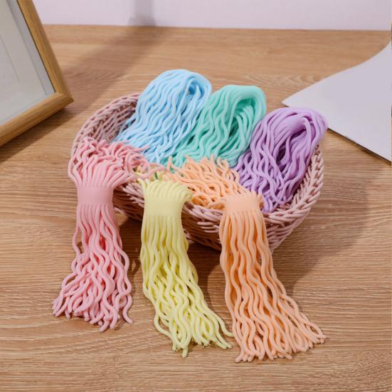 

2 шт. Игрушка-антистресс в виде лапши, мягкая эластичная веревка из ТПР, непоседа, для детей, подростков, взрослых, портативная, для декомпрессии, имитация спагетти, тянущаяся сенсорная игрушка