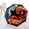 1 PC Automatic Folding Umbrella - Yin Yang Tiger Pattern, Portable & Foldable Design with 8 Ribs, Christmas Birthday Gifts