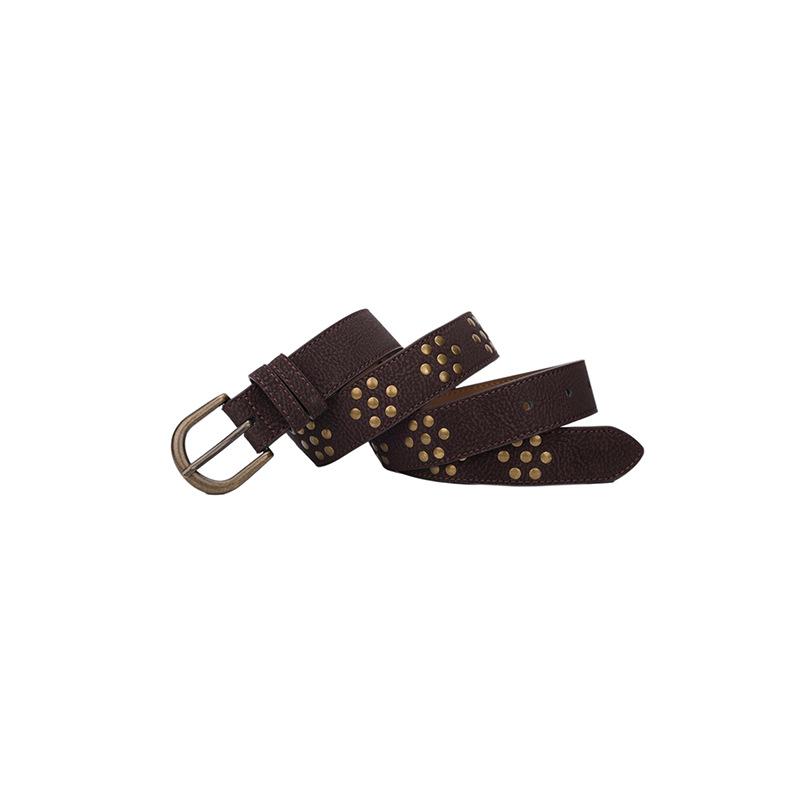Unisex Punk Y2K High-End Cross Rivet Leather Belt 105 cm