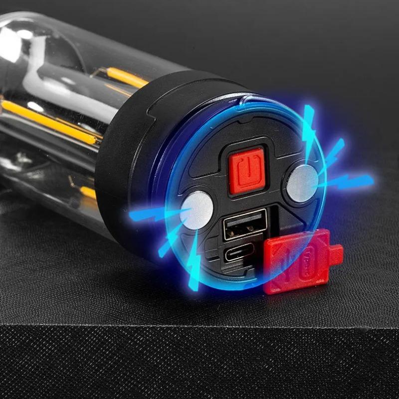 Multi Functional Camping Light, Outdoor LED Portable Handheld Light, Red Magnetic Work Light, Strong Flashlight