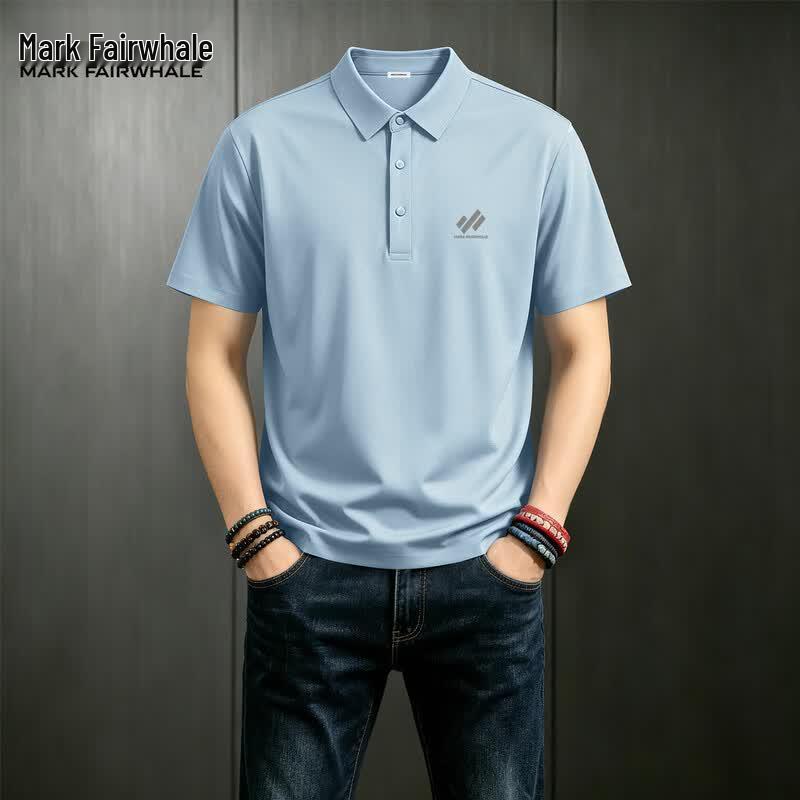 Mark Fairwhale Men s Ice Silk Loose Fit Polo Shirt 3XL