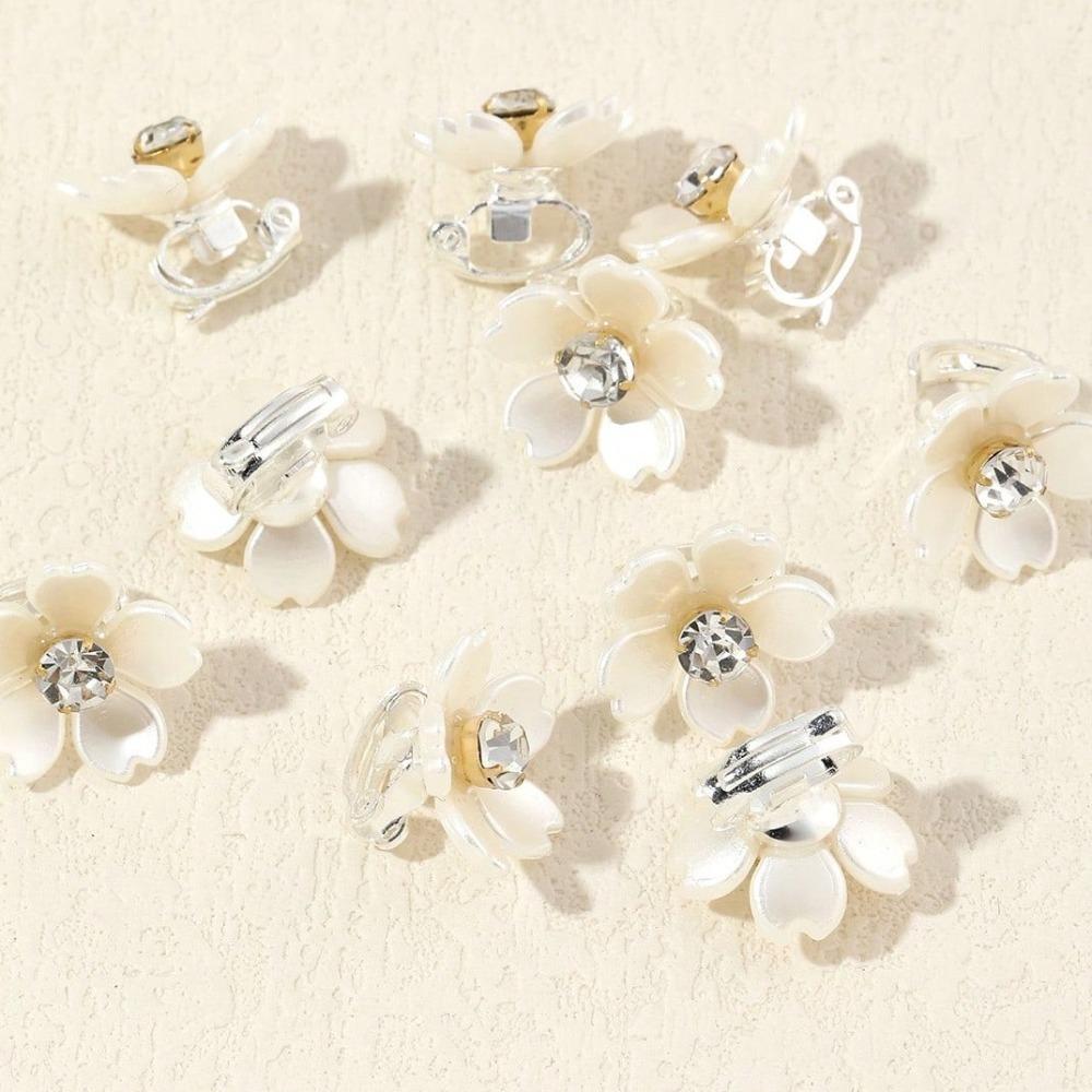 10 Stück Blumen-Dekor für Haarflechten Haarkranz Metallmanschette Haarflechtringe Clips für Zöpfe
