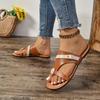 Damen Minimalistische Zehentrenner Sandalen Neue Mode Flache Sandalen Sommer Outdoor Strand Urlaub Freizeit Damenschuhe