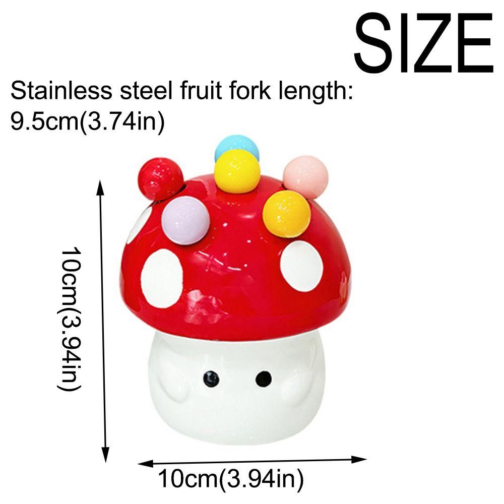 Anti-scald Mushroom Fruit Fork Creative Mushroom Fruit Fork Set  Party Supplies