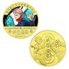 Japanese Anime Gold Plated Color Commemorative Coin Anime Character Surrounding Commemorative Collection Gift