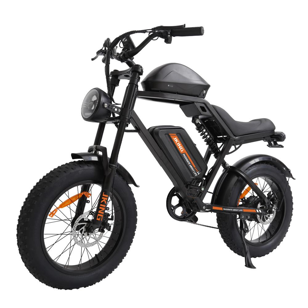 JKING FXH-002 All-Terrain Electric Bicycle 48V15.6Ah Battery 500W Motor 40KM Range 120KG Load 20 Inch Fat Tires E-Mountain Bike