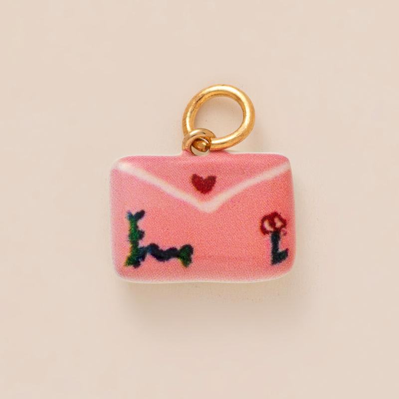 Colorful Dopamine Pendant Flower Fruit Love Shell Drip Oil Printed Pendant Trend Diy Charms Jewelry Making Accessories