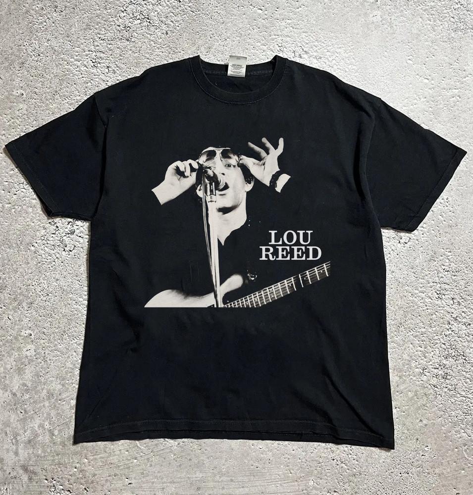 Rara Camicia Unisex Classica Retrò Lou Reed Singer Nera Tutte le Taglie T-Shirt Unisex