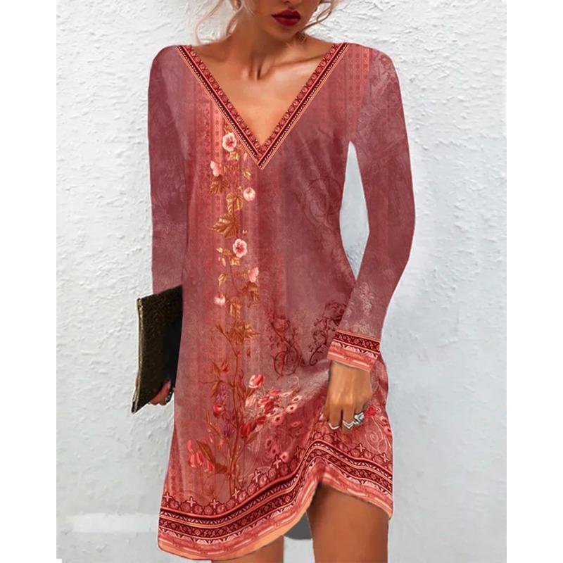 HNXC Women's Fashion Summer Spring  Short Sleeve V-Neck Casual Dresses