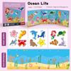 Montessori Magnetic Puzzle Games for Boy Girl Kids Travel Busy Quiet Book Wooden Magnet Jigsaw Puzzle Educational Toys 3 4 5 Y