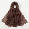 Big Size Pleated Shimmer Cotton Hijab Scarf For Women Muslim Long Shawls Solid Headscarf Wraps Islamic Headband Turban 180*90cm