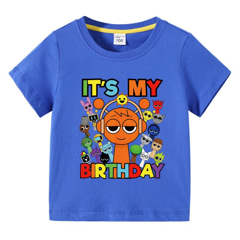 Lustige Sprunki T-Shirts Jungen Mädchen Sommer Kurzarm-T-Shirts Kinder Cartoon Incredibox Spiel Grafik-Tops Kindergeburtstagsgeschenk