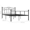 Black Metal Bed Frame 120 x 200 cm