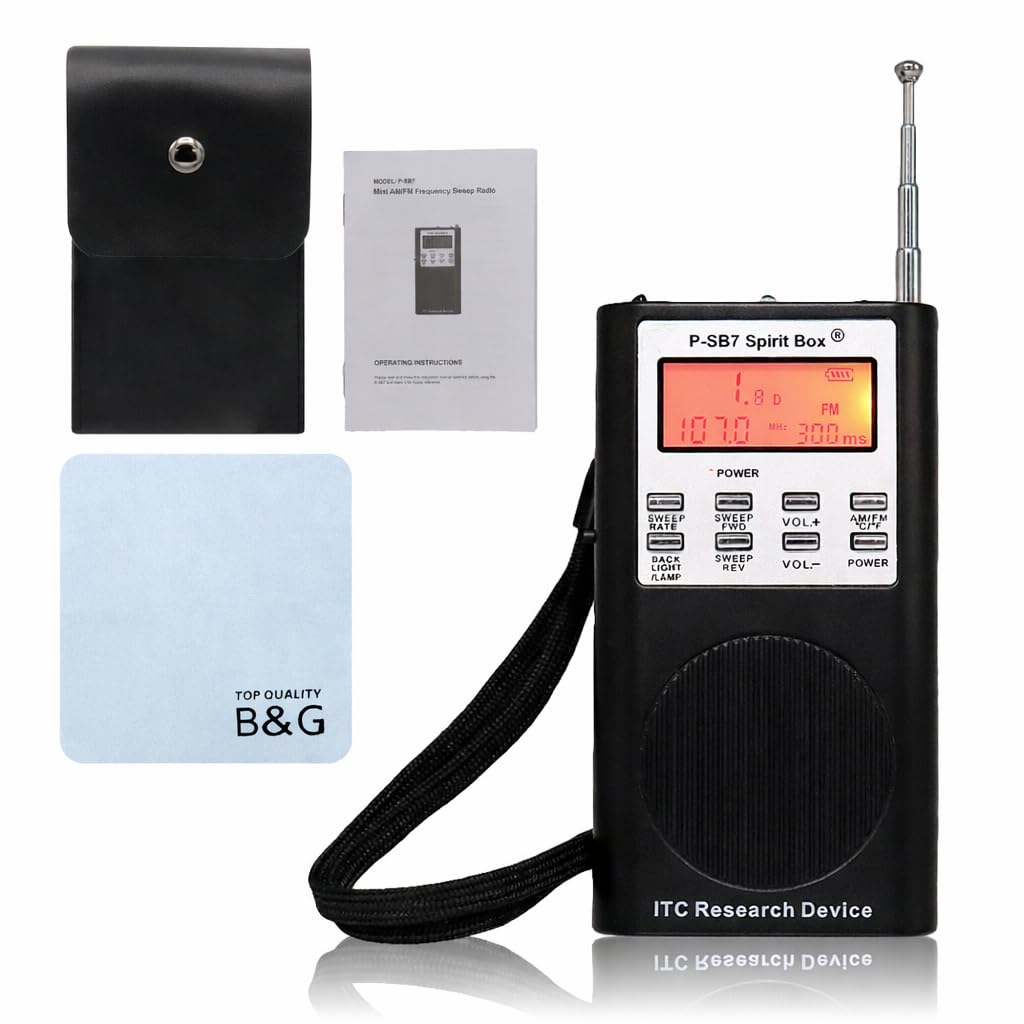 Spirit Box Radio for Paranormal Investigation Black SB7 Model