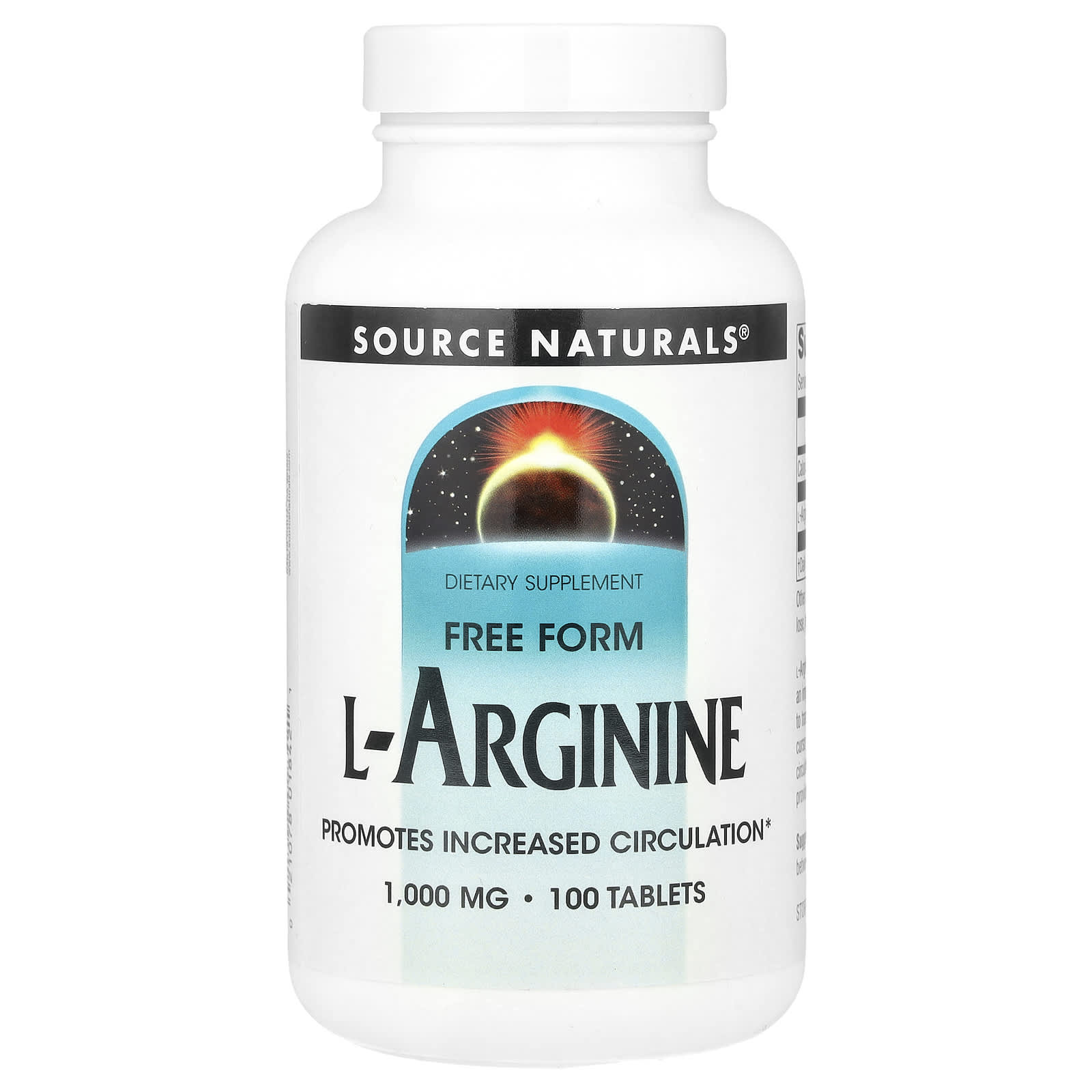 

Source Naturals, L-Arginine, Free Form, 1000 mg, 100 Tablets