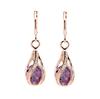 Fashion Cubic Zirconia Water Drop Dangle Leaverback Earrings