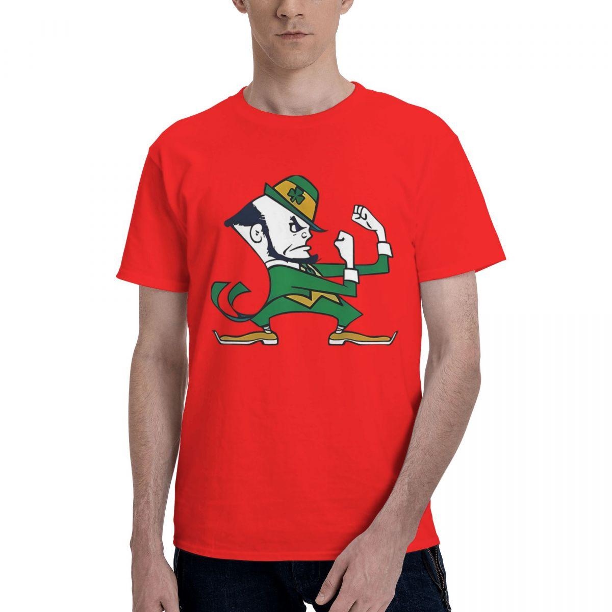 

Fighting Irish Football Sports Logo Notre Dame Mascot Gift 100 Cotton Casual Breathable Confortable Top Funny TShirt For Men S