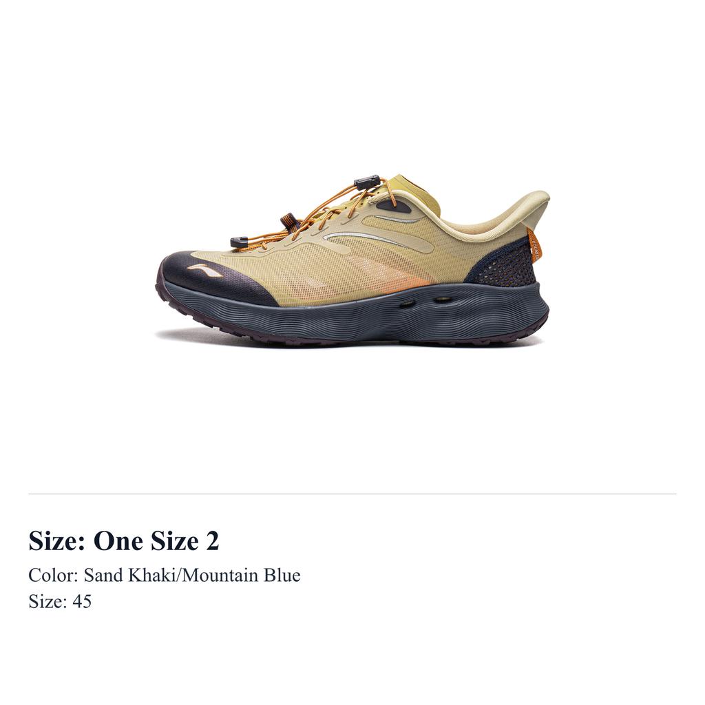 Li Ning Outdoor CF Tracing, Mu Li River Trekking Shoes Unisex Sand Khaki/Mountain Blue AHLW015-1