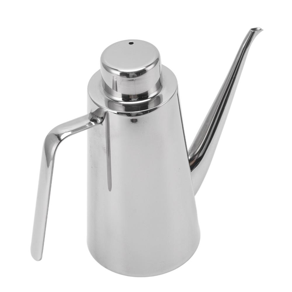 Leak Proof Design Olive Oil Dispenser 304 Stainless Steel Oil Can Pot Kitchen Cooking