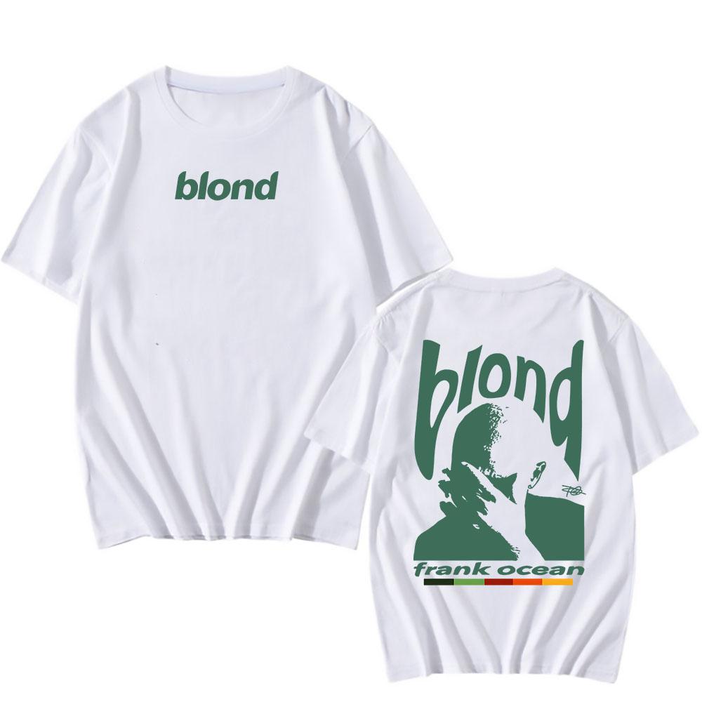 Rapper FrankOcean BLOND Tshirts Summer Short Sleeve Cotton Teeshirt High Quality Graphic Printing Tshirts Casual Hip Hop Tees