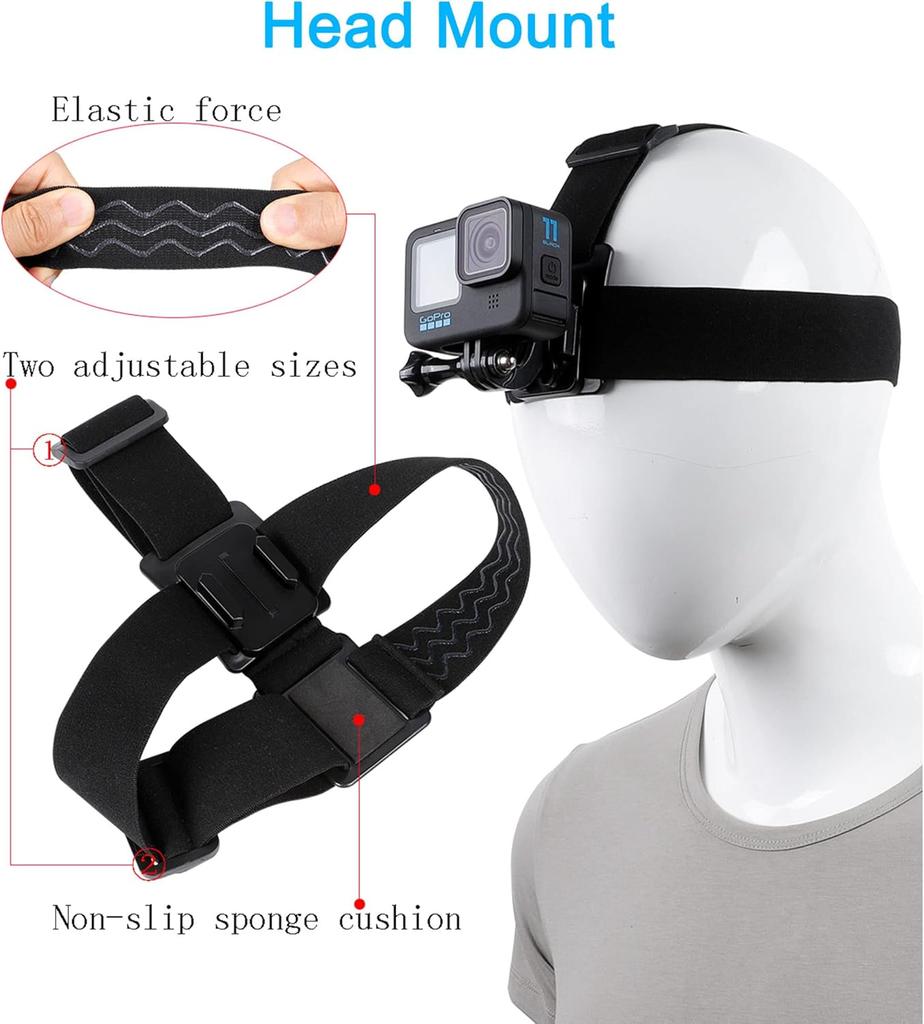 Chest Strap Mount Belt for Gopro Hero 12 11 9 8 7 6 5+ 4 Xiaomi Yi 4K Action Camera Chest Harness for Insta360 Sport Accessories