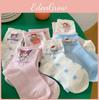 Sweet And Cute Cartoon Dog Socks For Girls Ins Style Mid-tube Cotton Fabric