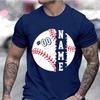 T Shirts for Men Personalized Baseball Shirt DIY Custom Baseball Team T-shirts Top Baseball Team Name Custom Tees for Baseballer