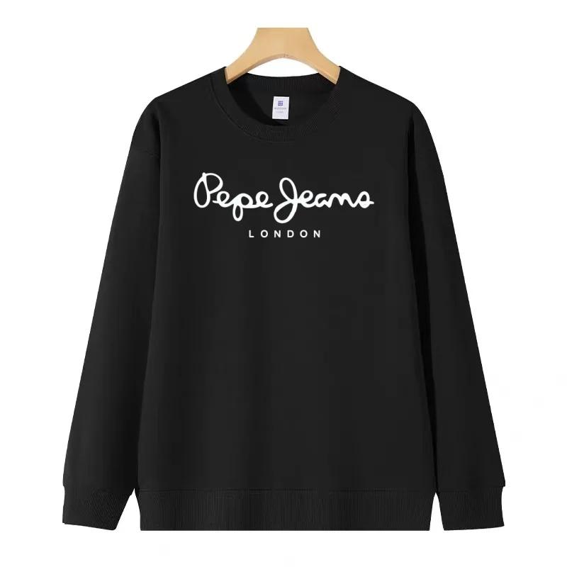 Dámská mikina s kulatým výstřihem s bavlněným potiskem pro muže a ženy na podzim/zimu Bez kapuce Svetr Ležérní Pohodlný Top