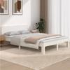 VidaXL Bed Frames White Solid Wood 135x190 Cm Double 810471