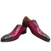 Fashion Fashion Dress Shoes Oxfords Leather Shoes for Men High Quality Elegant Red Social Business Wedding Evening Party Lace Up Pointed