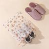 10Pcs Waterproof Drawstring Shoe Storage Bags With Cute Cartoon Prints Perfect For Travel Packing And Home Use
