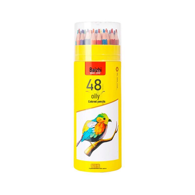 Baizhi 72-Color Water-Soluble Colored Pencils & Brush Set for Drawing, Painting, and Kindergarten Art Supplies