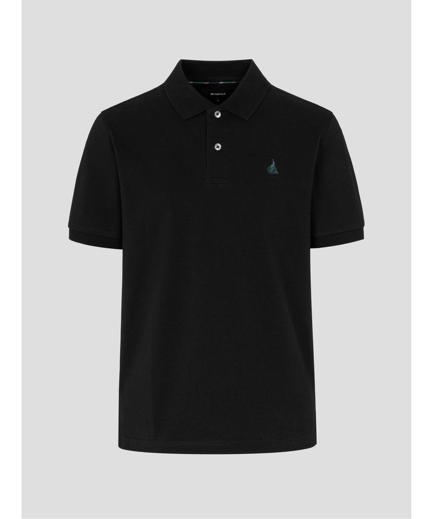 Binpolmen [Essential] Pique Collar Neck Short Sleeve T-Shirt Black