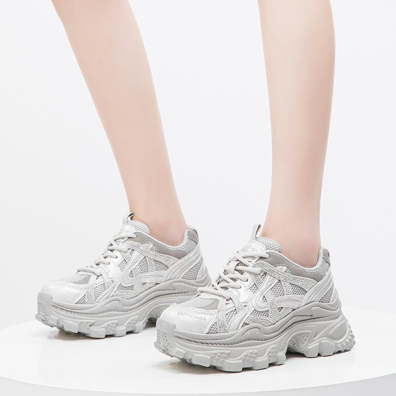 Strictly Selected Platform Dad Shoes Women's Autumn and Winter Shoes Breathable Mesh Casual Sports Shoes Height-increasing Running Shoes Versatile