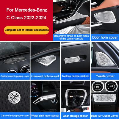 Mercedes Benz C Sınıfı W206 S206 -2024 için, Araç Merkezi Kontrol Korna Kapağı, Kapı Hoparlörü Ses Kapağı, Tweeter Hava Çıkış Kornası