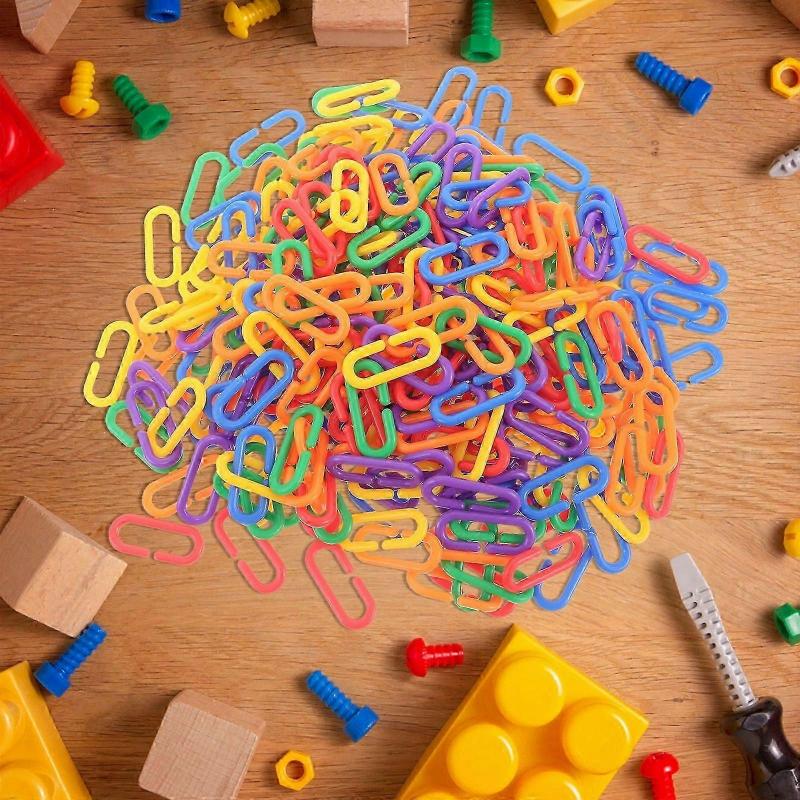 400plastic CShaped Hook Chain Link CShaped Link Children's Educational Toys Mouse Parrot Bird Toys