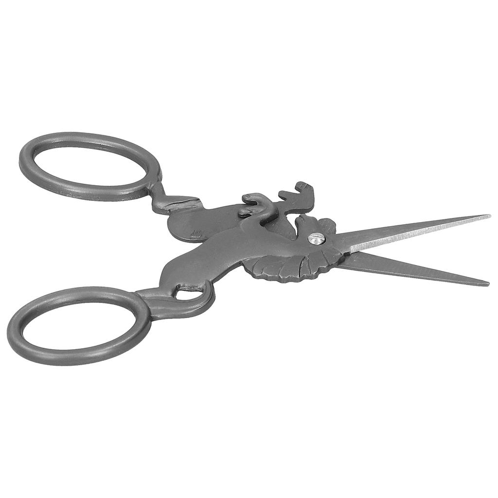 Sewing Work Scissors Retro Style DIY Embroidery Art Work Stainless Steel Craft CollectionGray