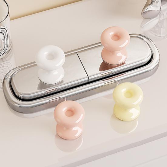 2Pcs Toilet Press Easy To Use Cleaning Tape Toilet Button Switch Donut Shape Toilet Press Switch Toilet Accessory