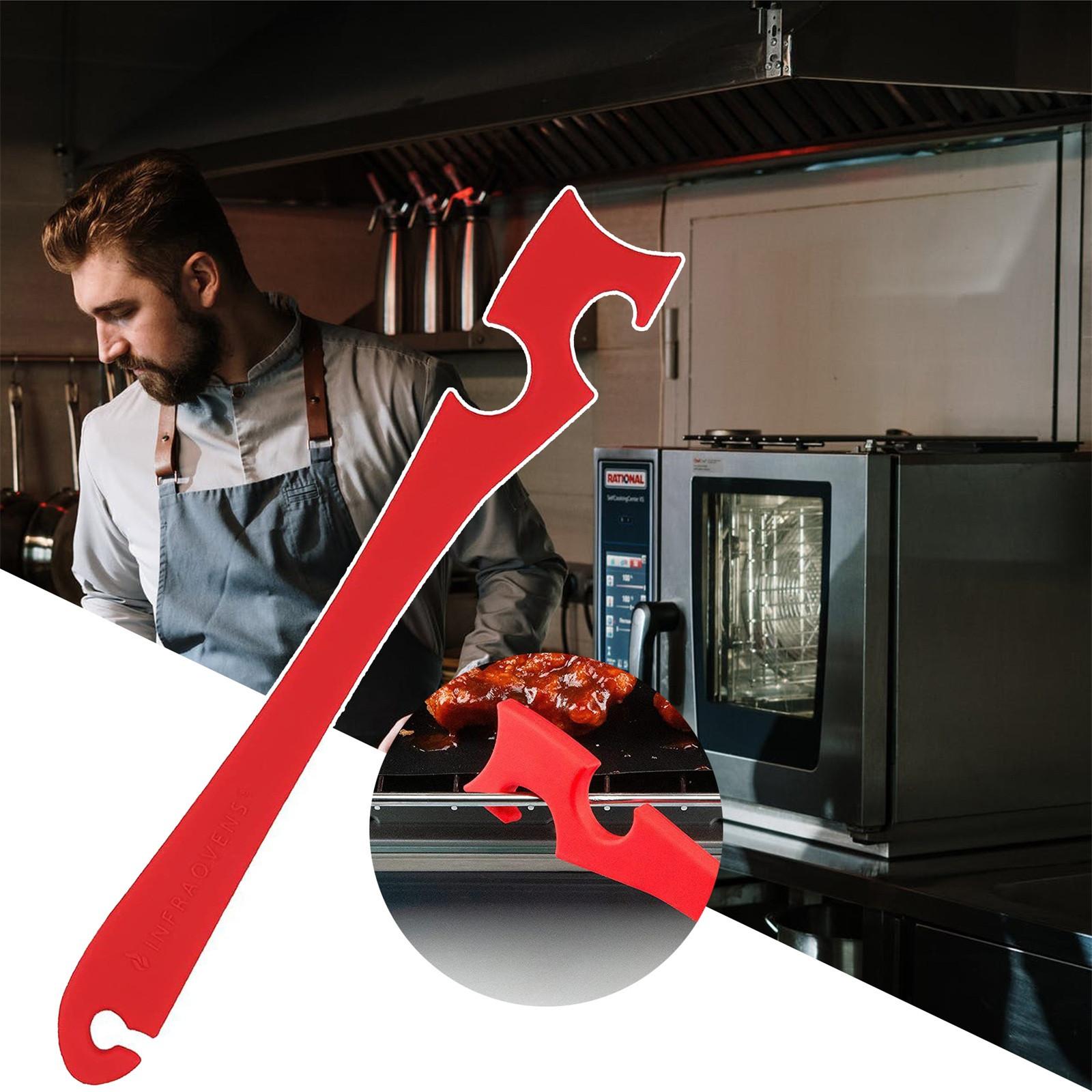 

Силиконовая полка для духовки, двухтактный инструмент с длинной ручкой, идеально подходит для кухни, мелкой кухонной техники B