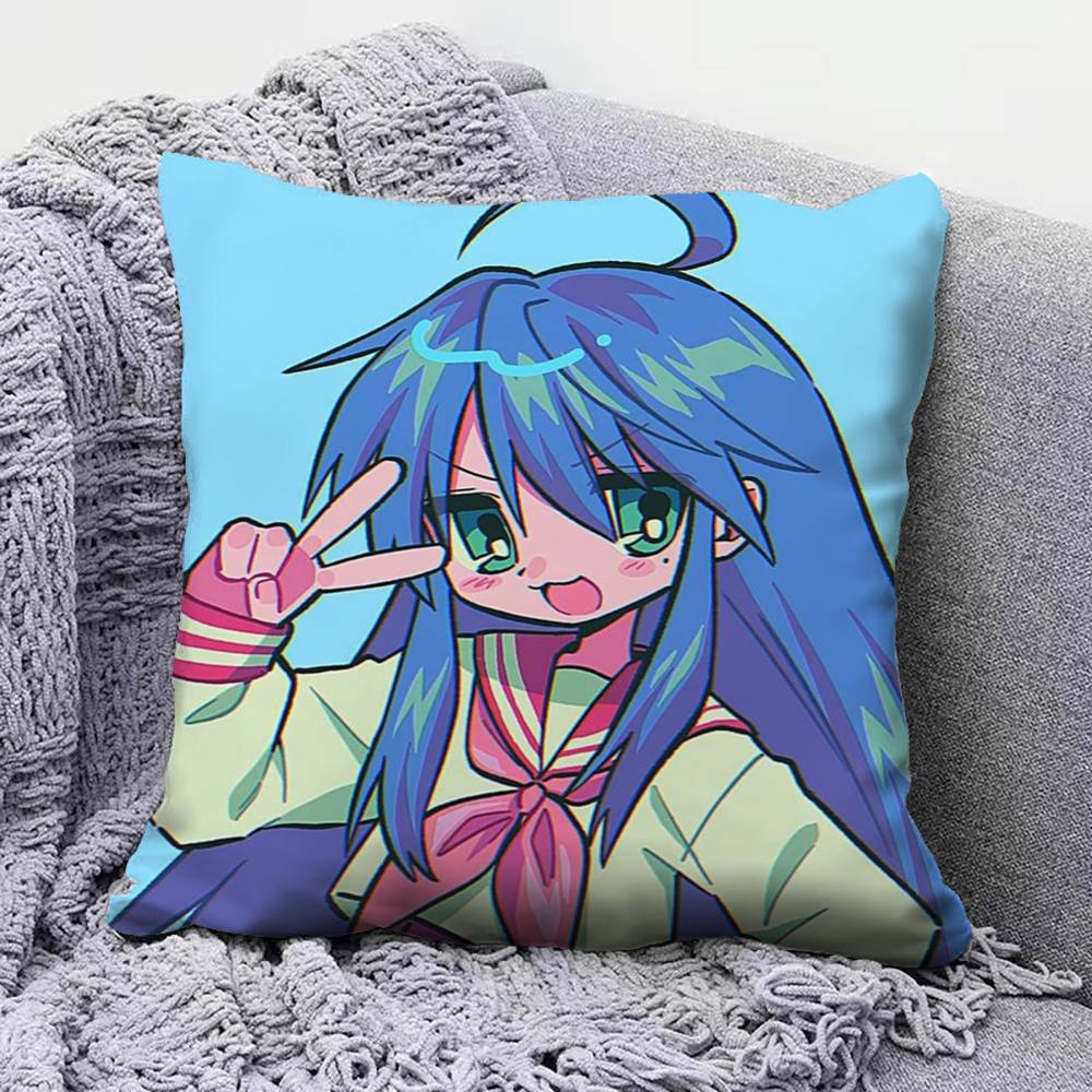 Izumi Konata Lucky Star Anime Girl Home Sofa Cushion Covers and Aecorative Custom Pillow Covers